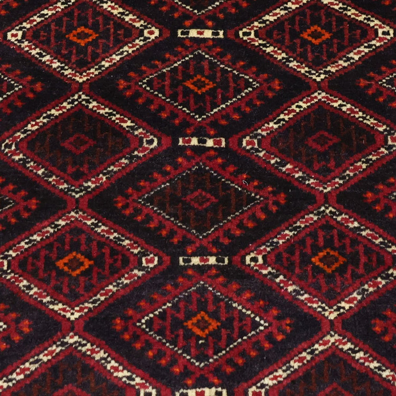 Runner Belutsch Rug - 190 x 103 cm - dark red