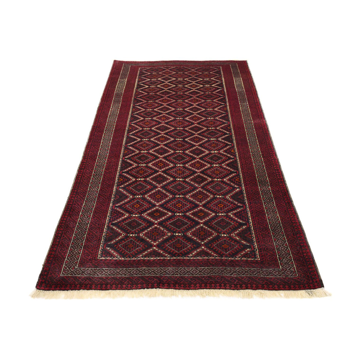 Runner Belutsch Rug - 190 x 103 cm - dark red