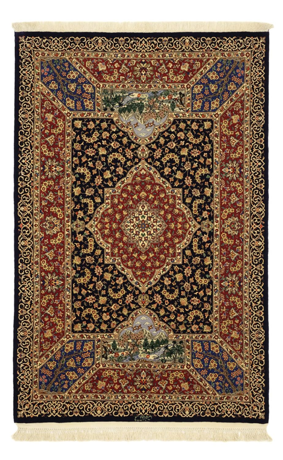 Perser Rug - Ghom - 154 x 100 cm - dark beige