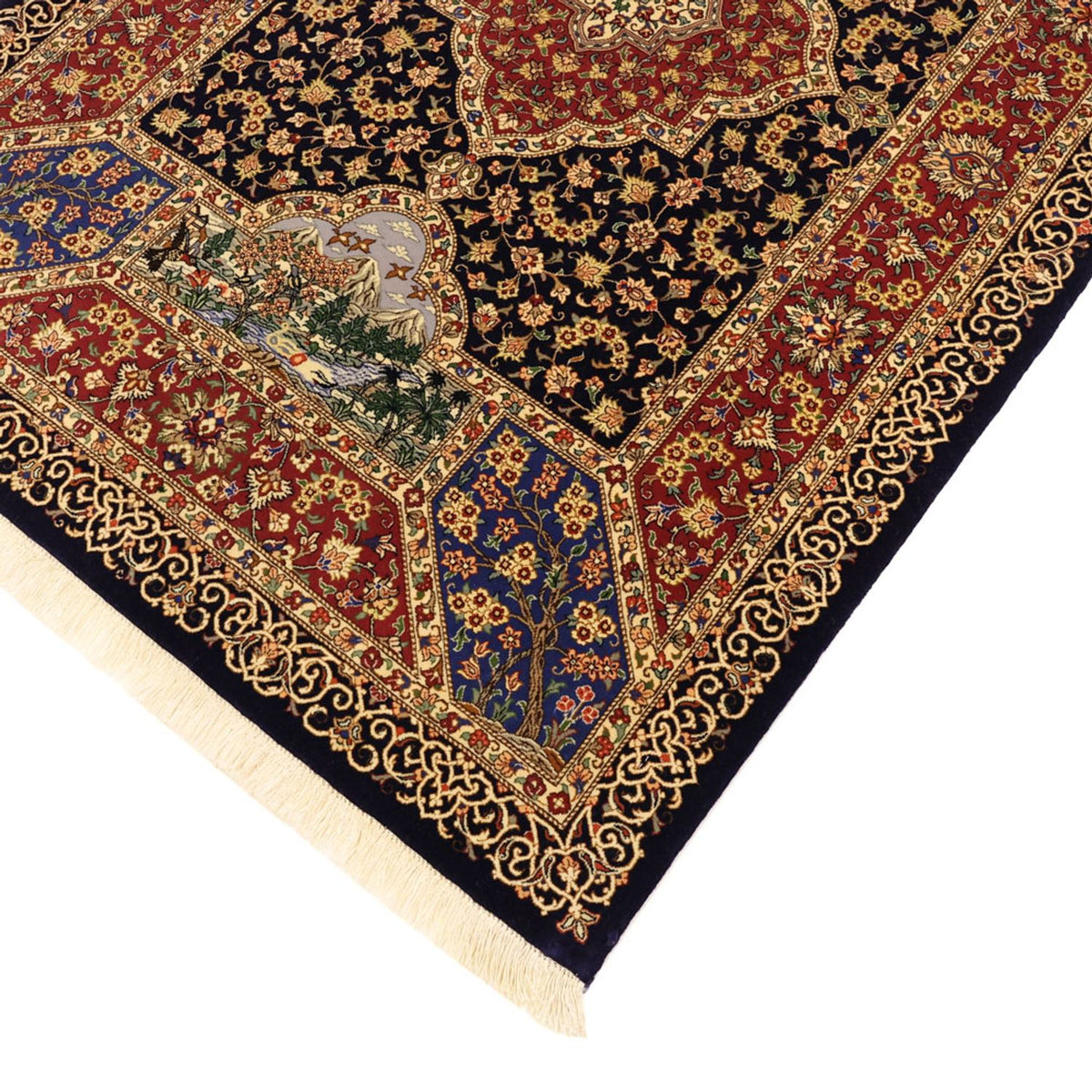 Perser Rug - Ghom - 154 x 100 cm - dark beige