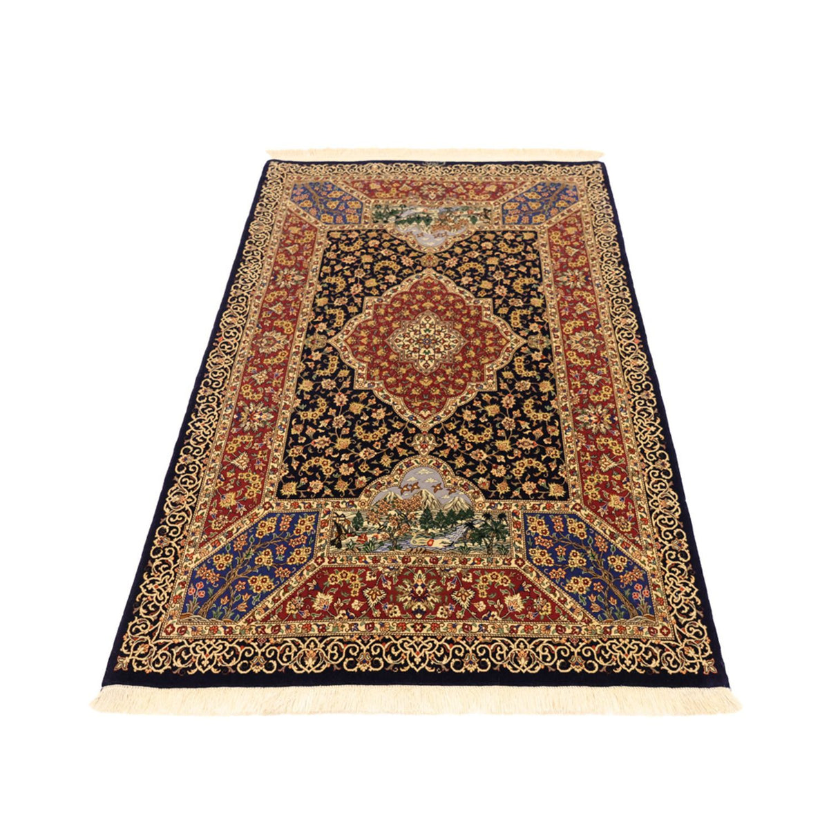 Perser Rug - Ghom - 154 x 100 cm - dark beige