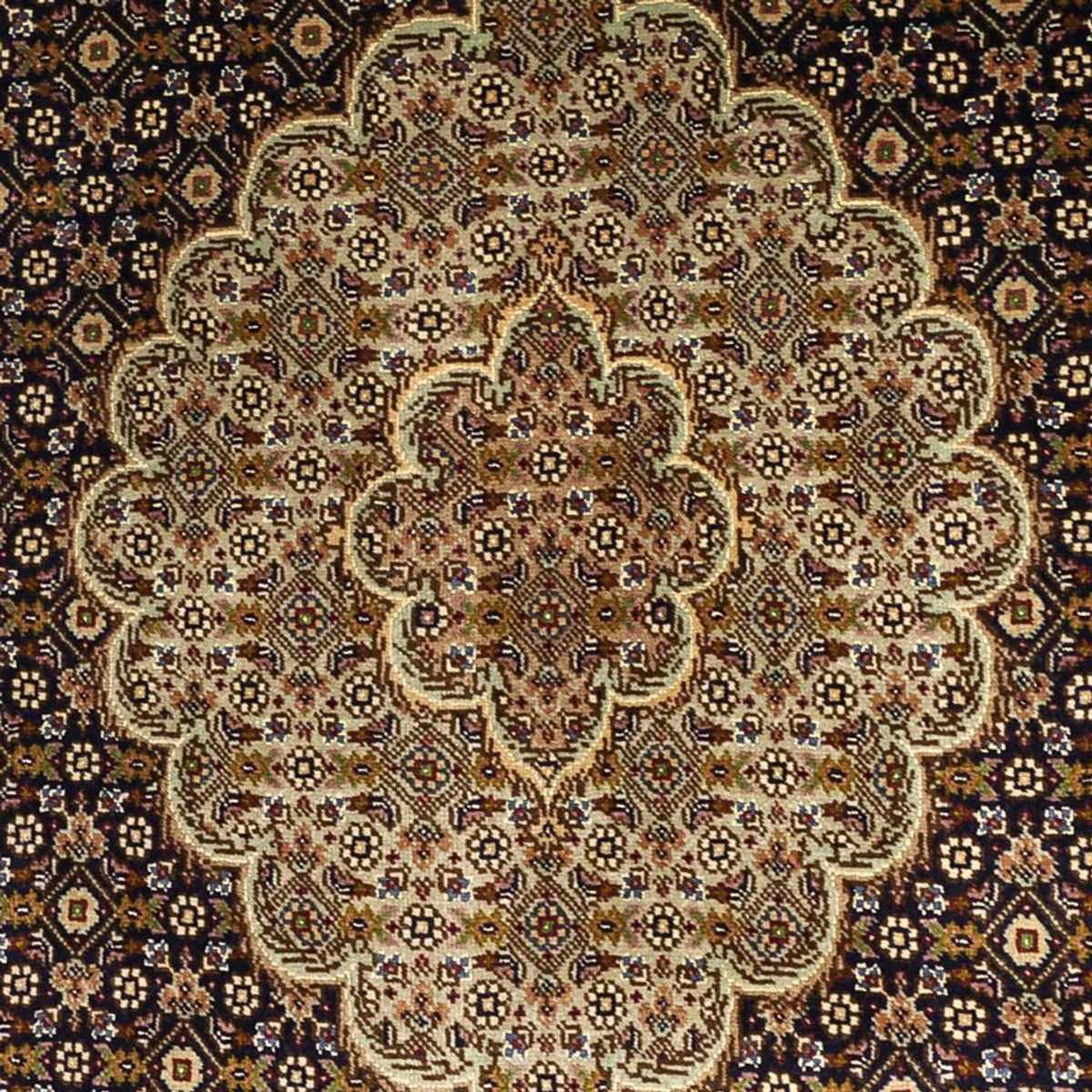 Perser Rug - Tabriz - Royal - Silk Warp - 149 x 100 cm - dark beige