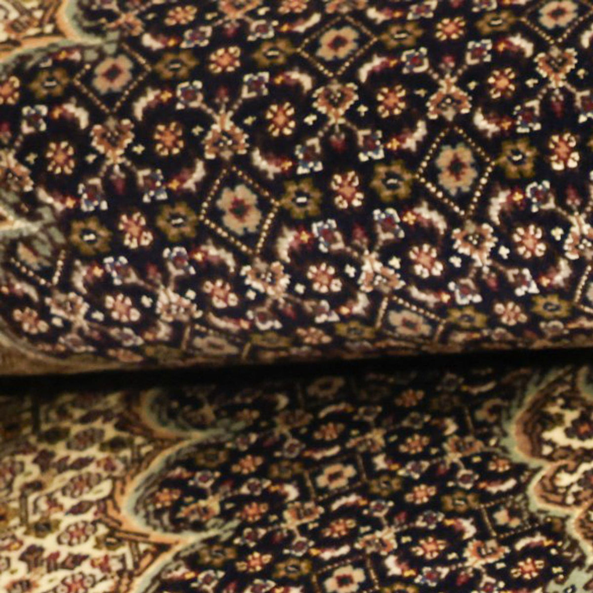 Perser Rug - Tabriz - Royal - Silk Warp - 159 x 98 cm - dark beige