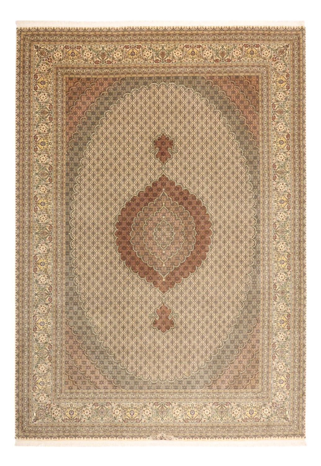 Perser Rug - Tabriz - Royal - Royal - 348 x 248 cm - light beige