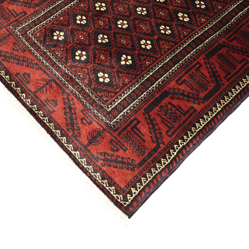Runner Belutsch Rug - 198 x 103 cm - dark red