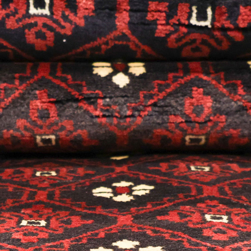 Runner Belutsch Rug - 198 x 103 cm - dark red