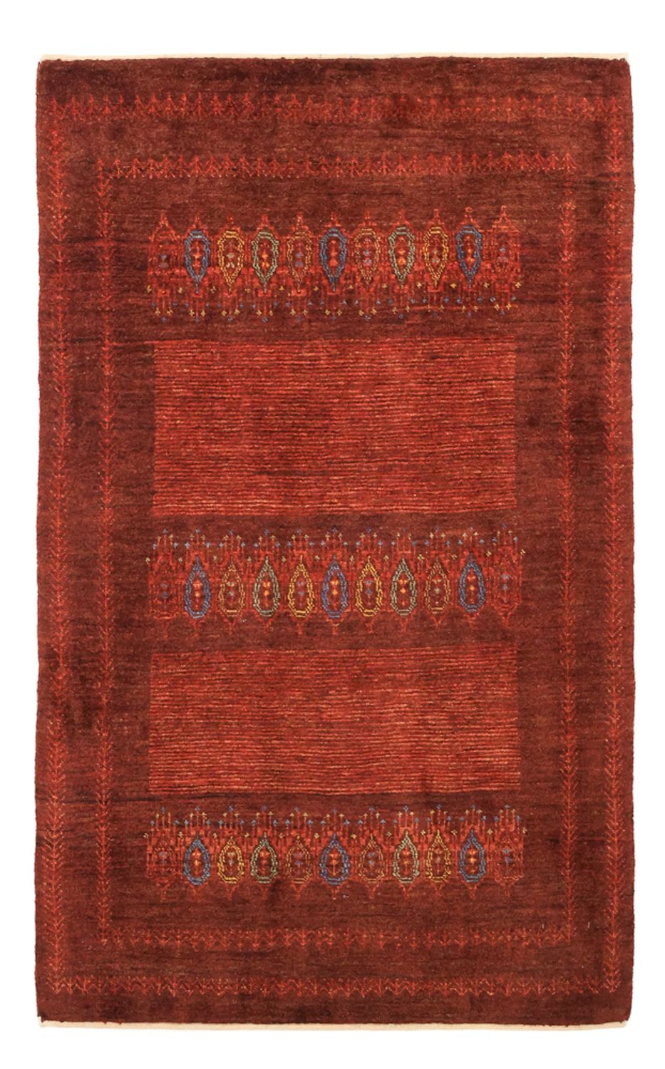 Gabbeh Rug - Kashkuli Perser - 131 x 82 cm - dark red