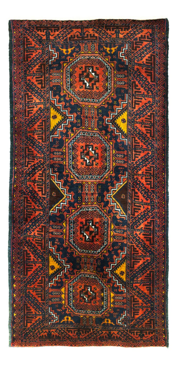 Runner Belutsch Rug - 198 x 98 cm - dark red