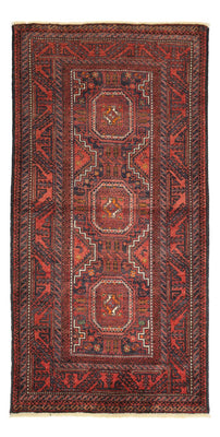 Runner Belutsch Rug - 194 x 98 cm - dark red