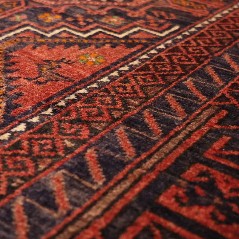 Runner Belutsch Rug - 194 x 98 cm - dark red