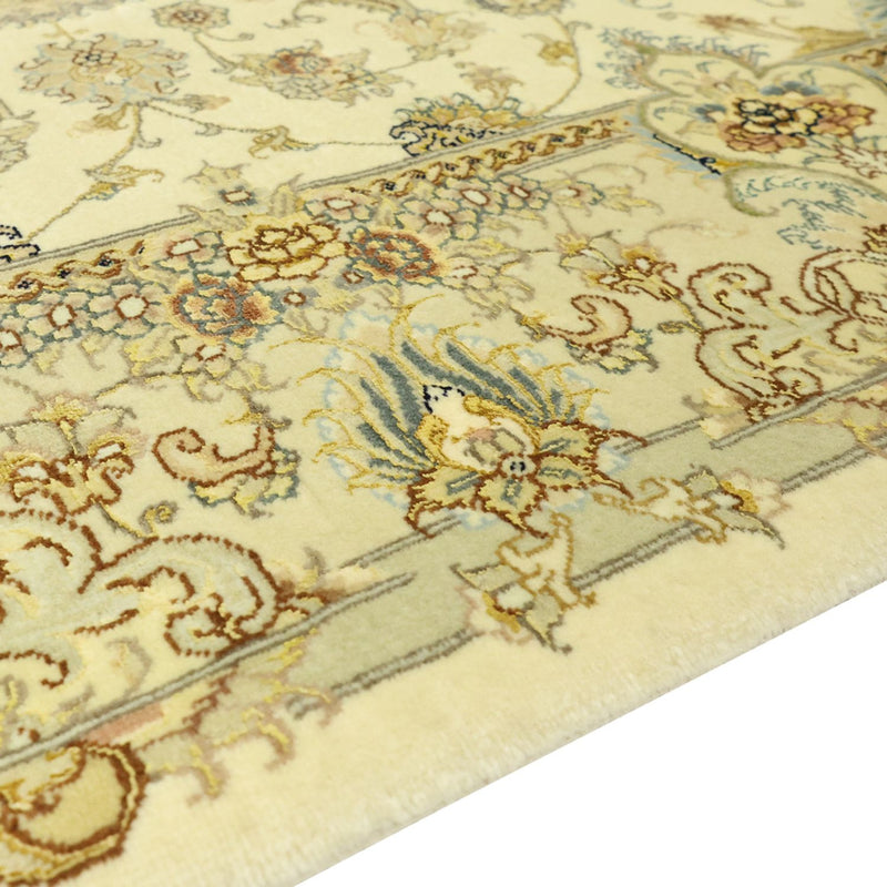 Perser Rug - Tabriz - Premium - Silk Warp - 206 x 145 cm - beige
