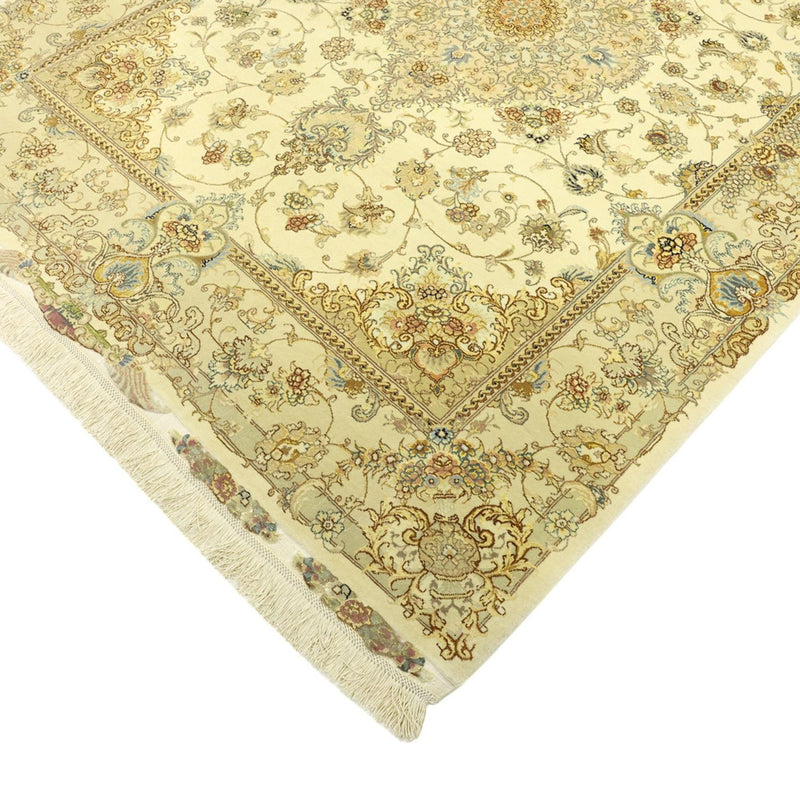 Perser Rug - Tabriz - Premium - Silk Warp - 206 x 145 cm - beige