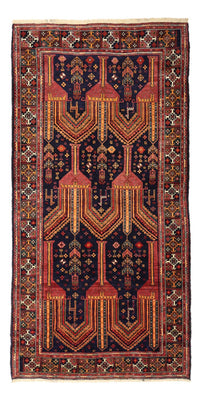 Runner Belutsch Rug - 251 x 128 cm - dark red