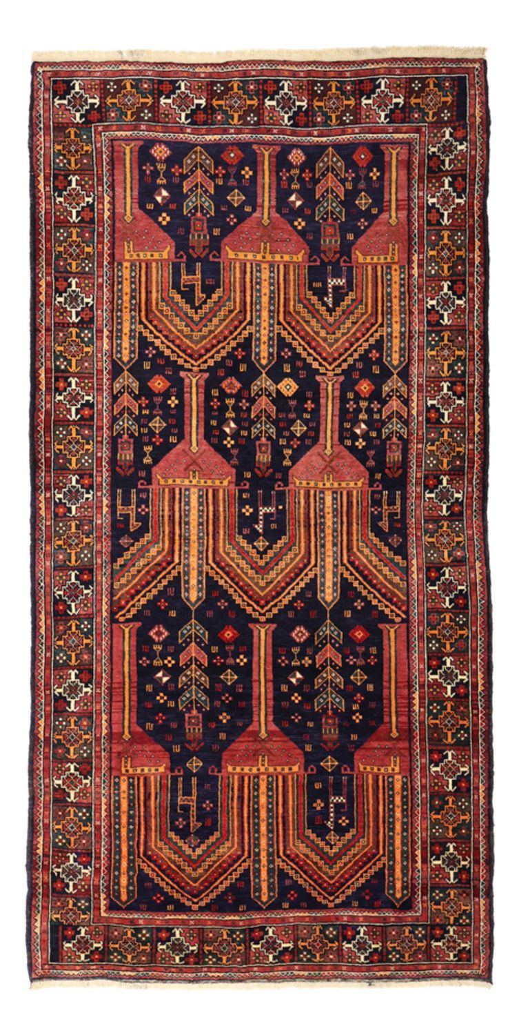 Runner Belutsch Rug - 251 x 128 cm - dark red