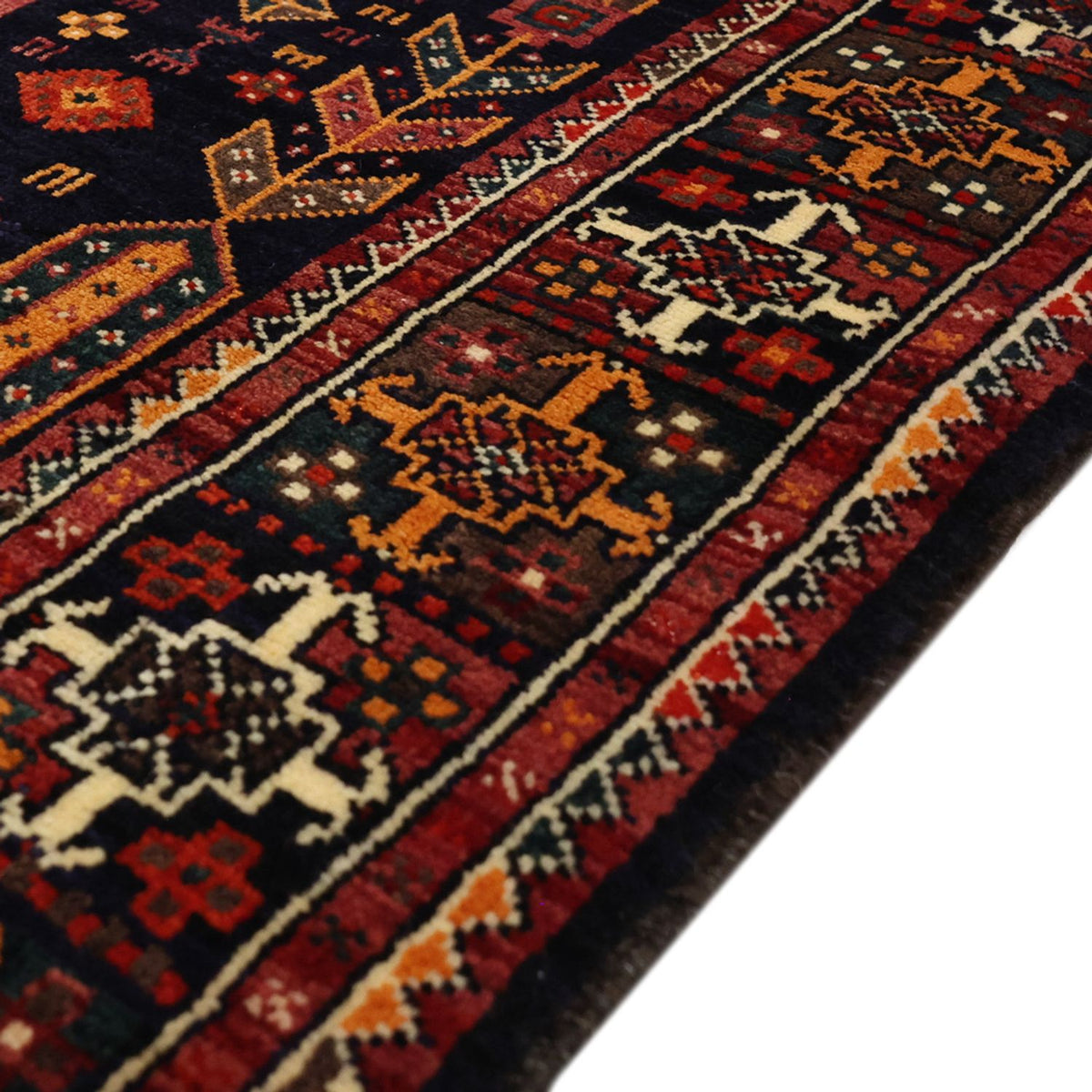 Runner Belutsch Rug - 251 x 128 cm - dark red