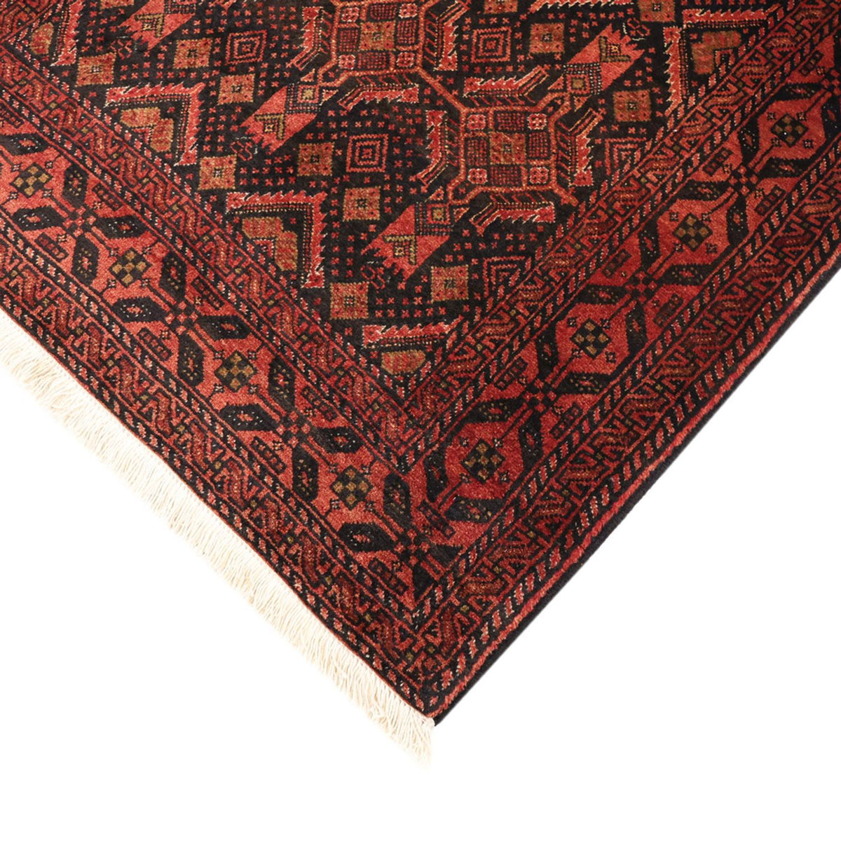 Runner Belutsch Rug - 205 x 105 cm - dark red