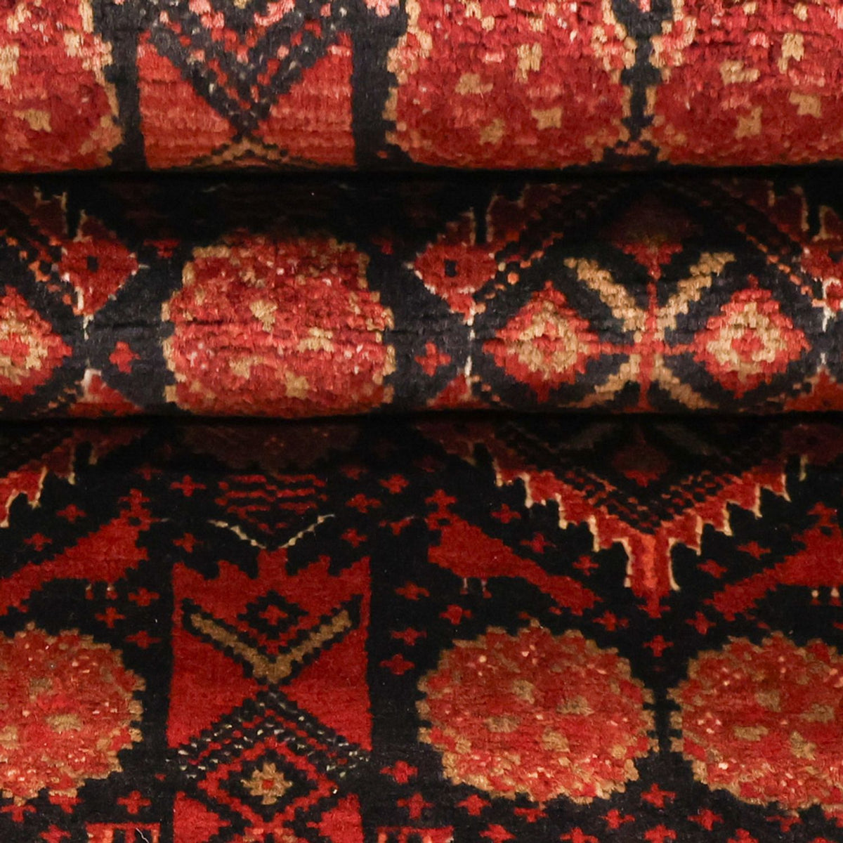 Runner Belutsch Rug - 198 x 102 cm - dark red