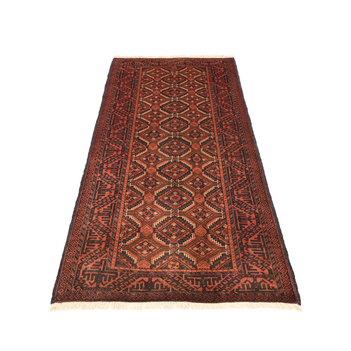 Runner Belutsch Rug - 192 x 98 cm - dark red