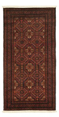 Runner Belutsch Rug - 194 x 97 cm - dark red