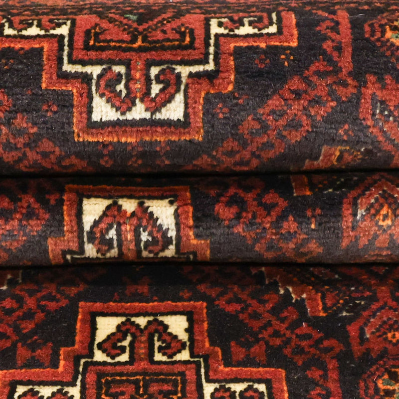 Runner Belutsch Rug - 194 x 97 cm - dark red