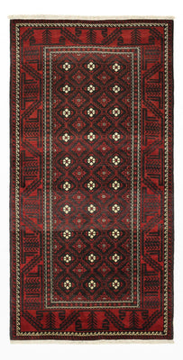 Runner Belutsch Rug - 199 x 102 cm - dark red