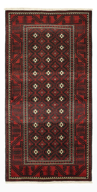 Runner Belutsch Rug - 199 x 102 cm - dark red