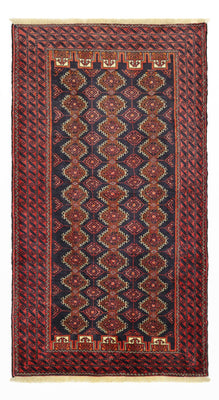 Runner Belutsch Rug - 197 x 106 cm - dark red