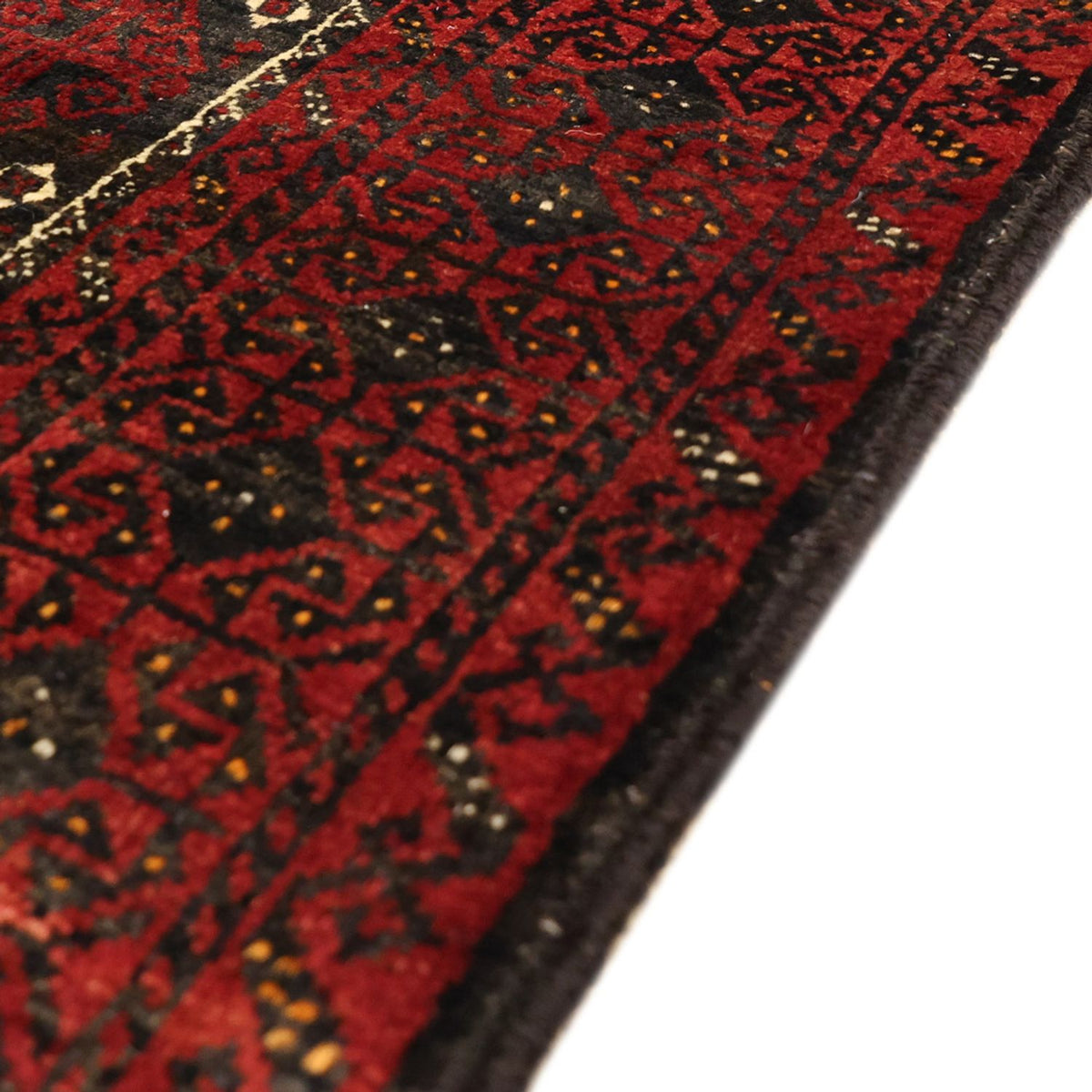 Runner Belutsch Rug - 196 x 107 cm - dark red