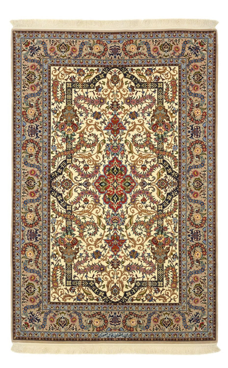 Perser Rug - Isfahan - Premium - Silk Warp - 171 x 111 cm - beige