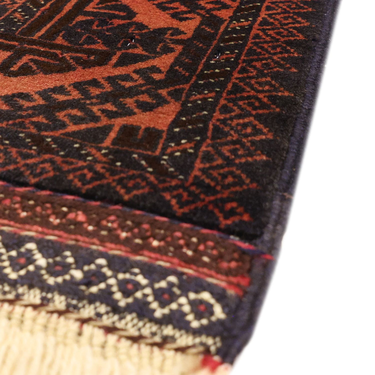 Runner Belutsch Rug - 196 x 92 cm - dark red