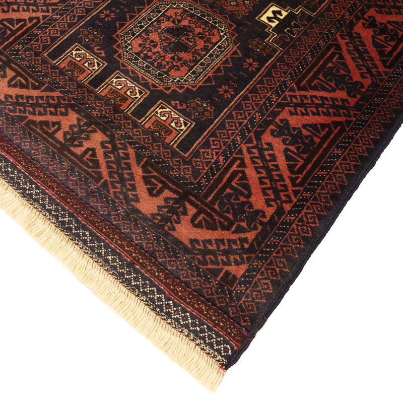 Runner Belutsch Rug - 196 x 92 cm - dark red