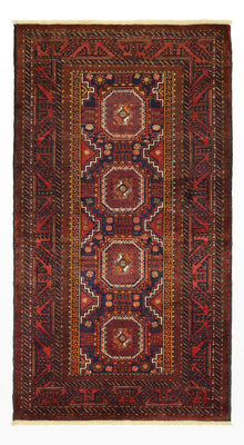 Runner Belutsch Rug - 188 x 101 cm - dark red