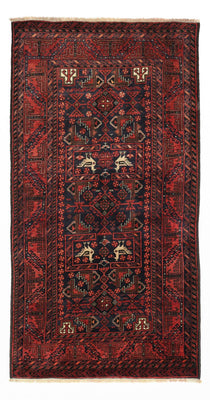 Runner Belutsch Rug - 200 x 107 cm - dark red