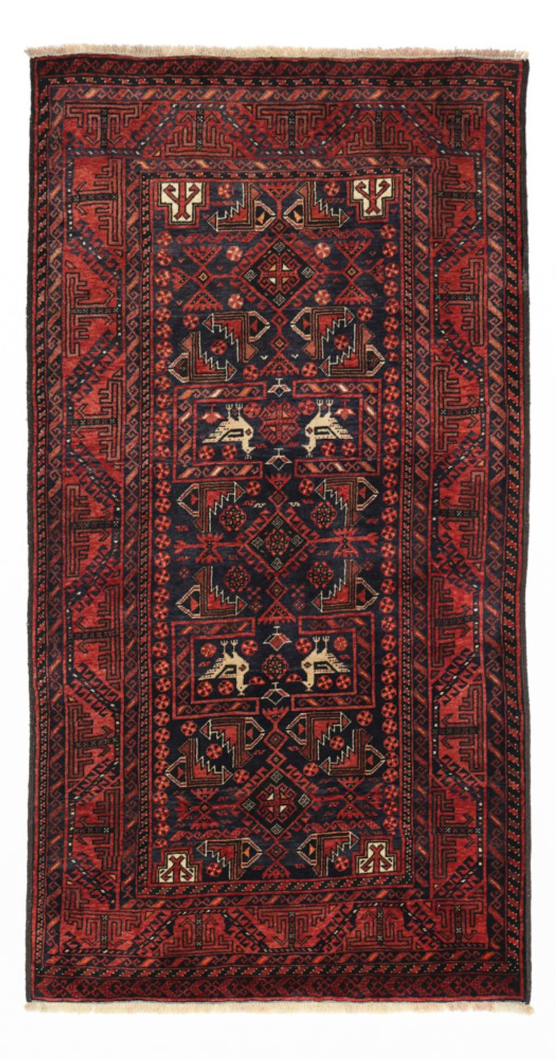 Runner Belutsch Rug - 200 x 107 cm - dark red
