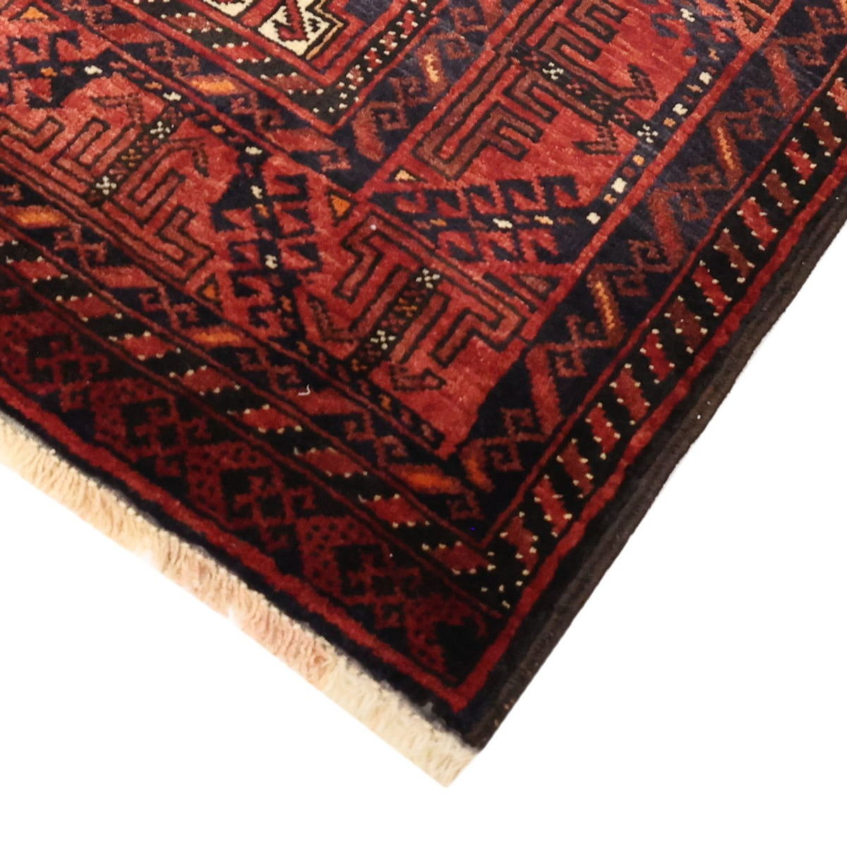 Runner Belutsch Rug - 200 x 107 cm - dark red