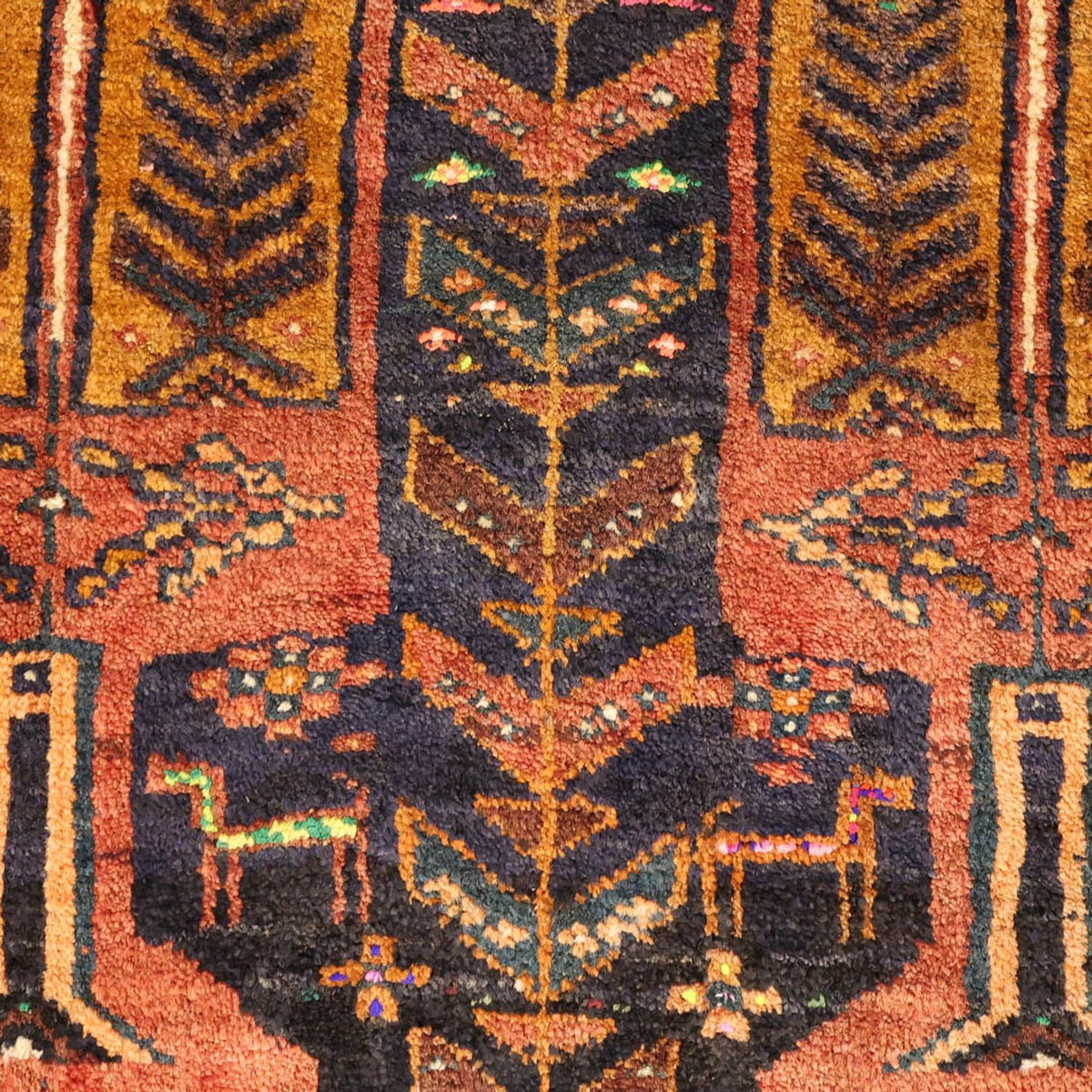 Runner Belutsch Rug - 212 x 106 cm - dark red