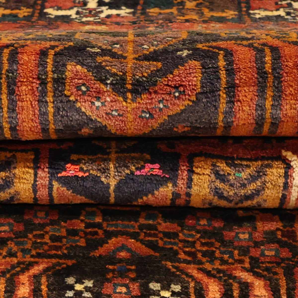 Runner Belutsch Rug - 212 x 106 cm - dark red