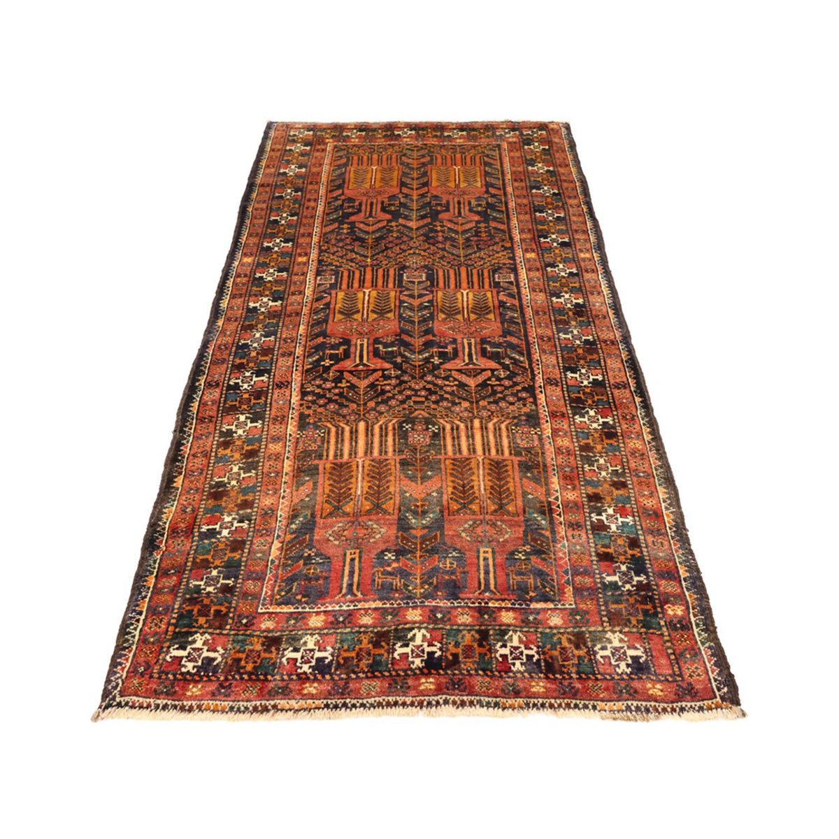 Runner Belutsch Rug - 212 x 106 cm - dark red
