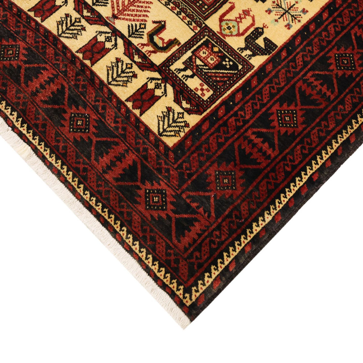 Runner Belutsch Rug - 196 x 103 cm - beige