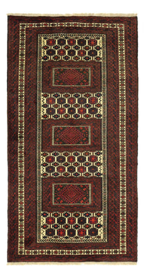 Runner Belutsch Rug - 194 x 102 cm - dark red