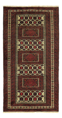 Runner Belutsch Rug - 194 x 102 cm - dark red