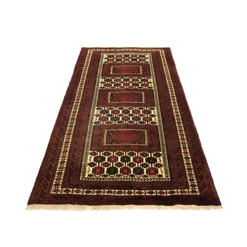 Runner Belutsch Rug - 194 x 102 cm - dark red
