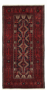 Runner Belutsch Rug - 199 x 100 cm - dark red
