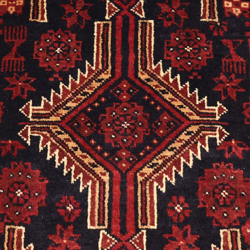 Runner Belutsch Rug - 199 x 100 cm - dark red
