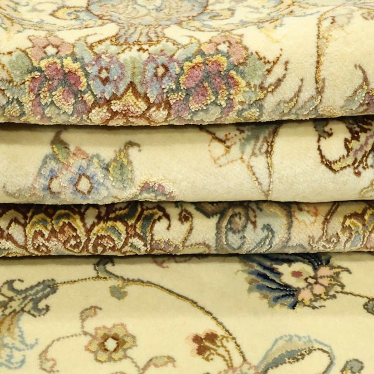 Perser Rug - Tabriz - Royal - Silk Warp - 219 x 148 cm - beige