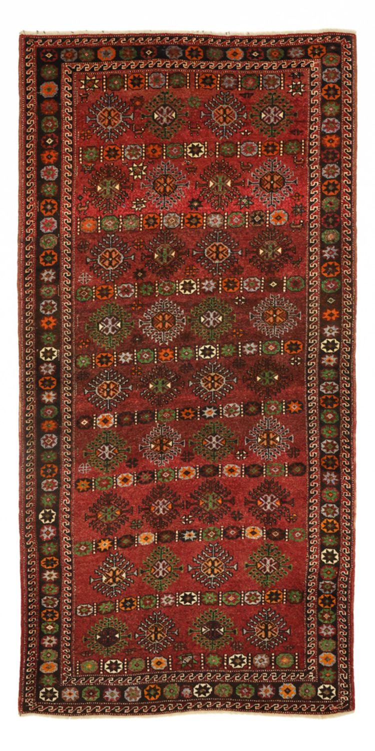 Perser Rug - Nomadic - 300 x 150 cm - dark red