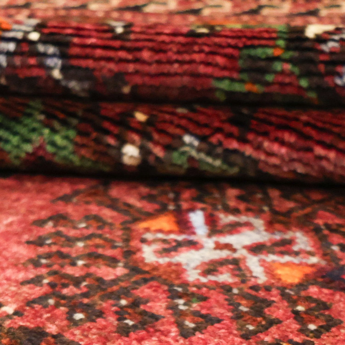 Perser Rug - Nomadic - 300 x 150 cm - dark red