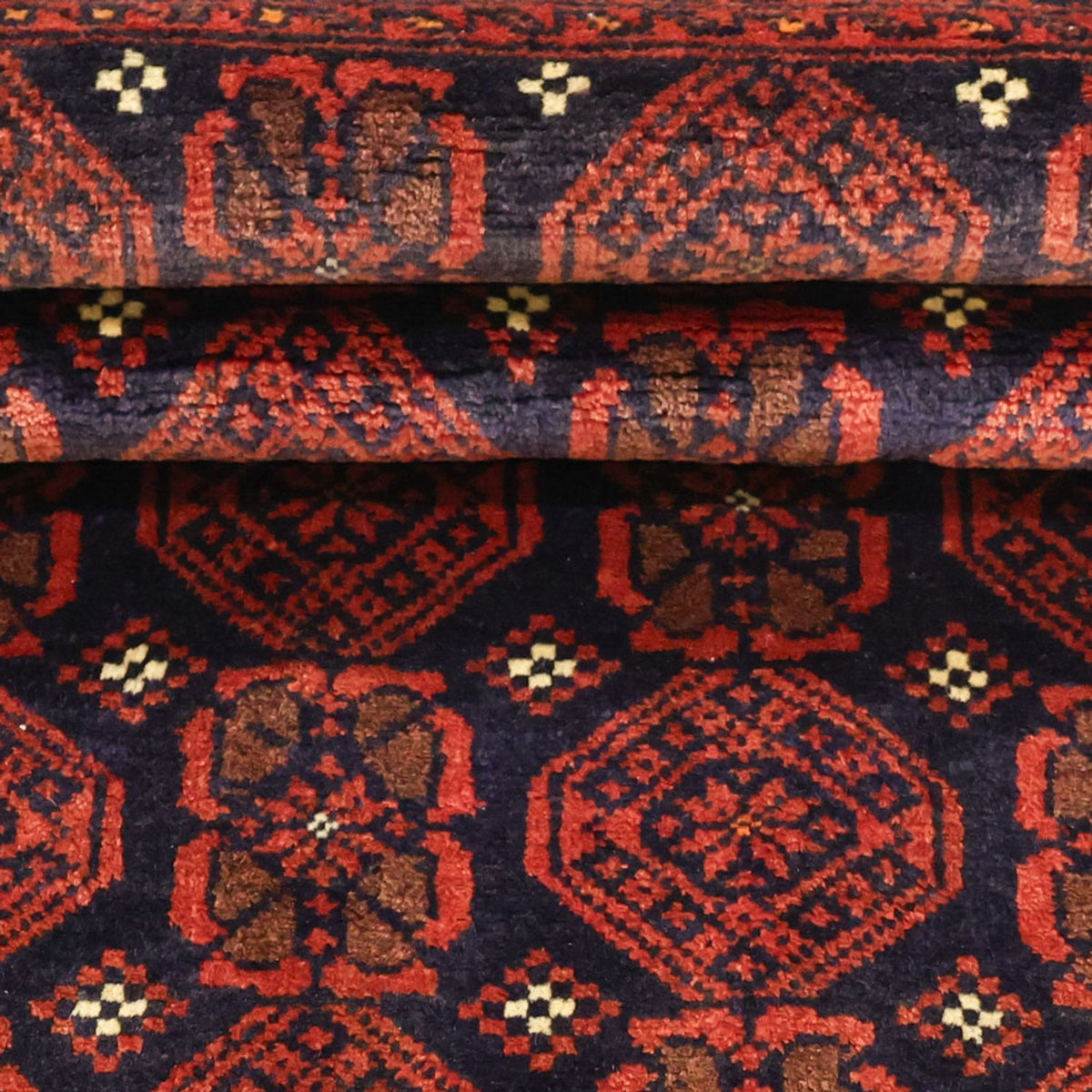 Runner Belutsch Rug - 215 x 112 cm - dark red