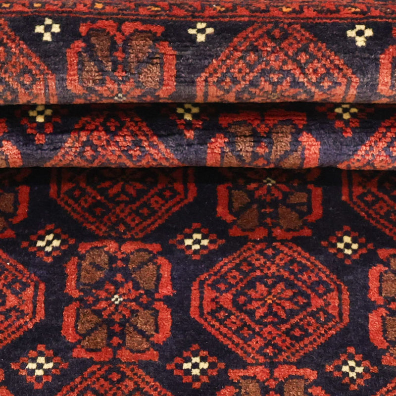 Runner Belutsch Rug - 215 x 112 cm - dark red