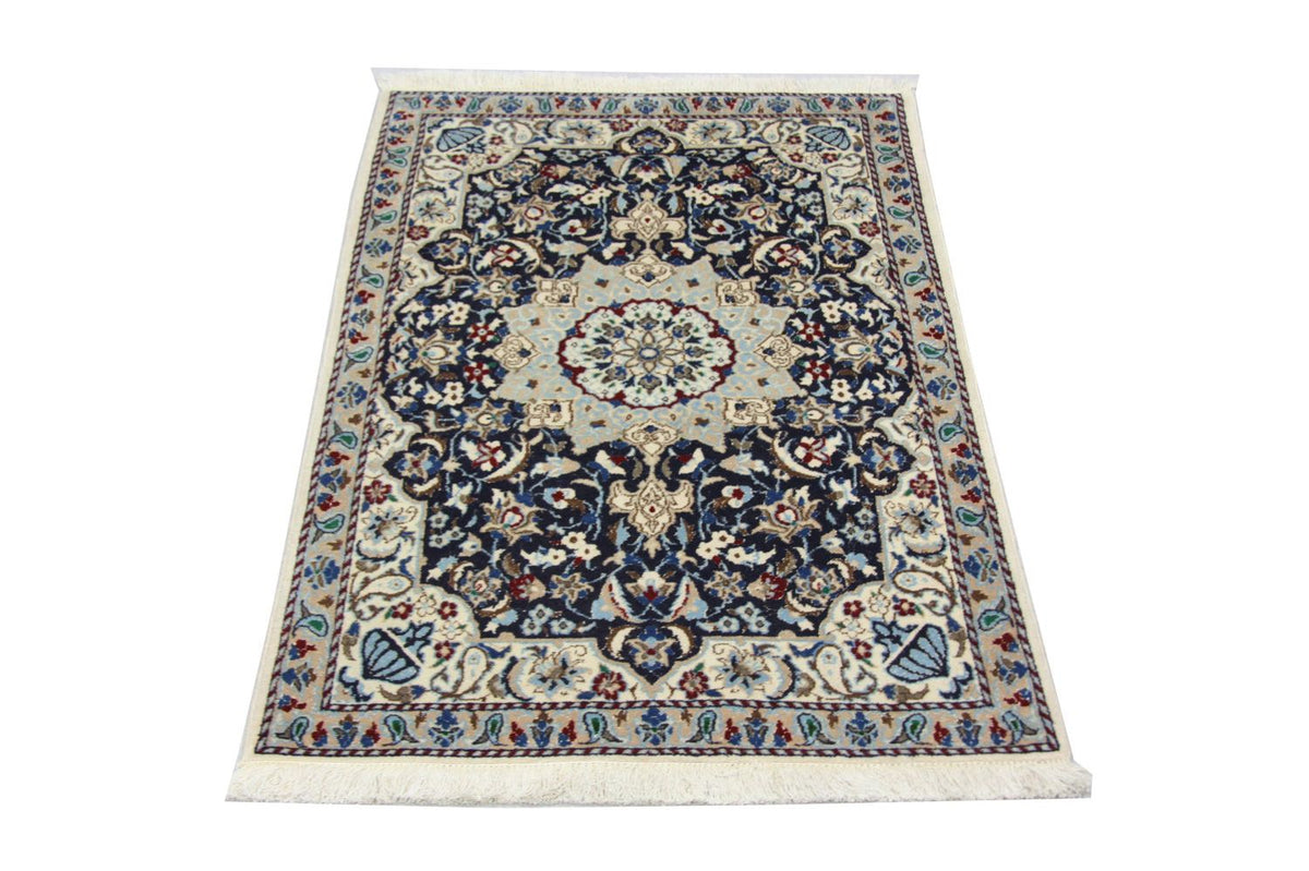 Perser Rug - Nain - 128 x 88 cm - blue